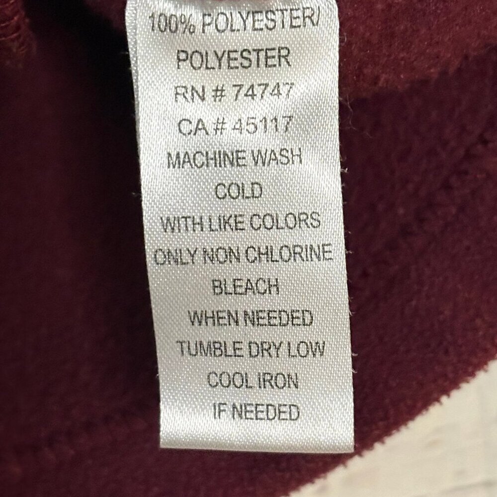 Natural Reflections‎ Burgundy Fleece Vest XL - Picture 7 of 7